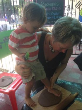 Making footprint keepsakes at Mums and Bums, San Juan del Sur, Nicaragua – Best Places In The World To Retire – International Living